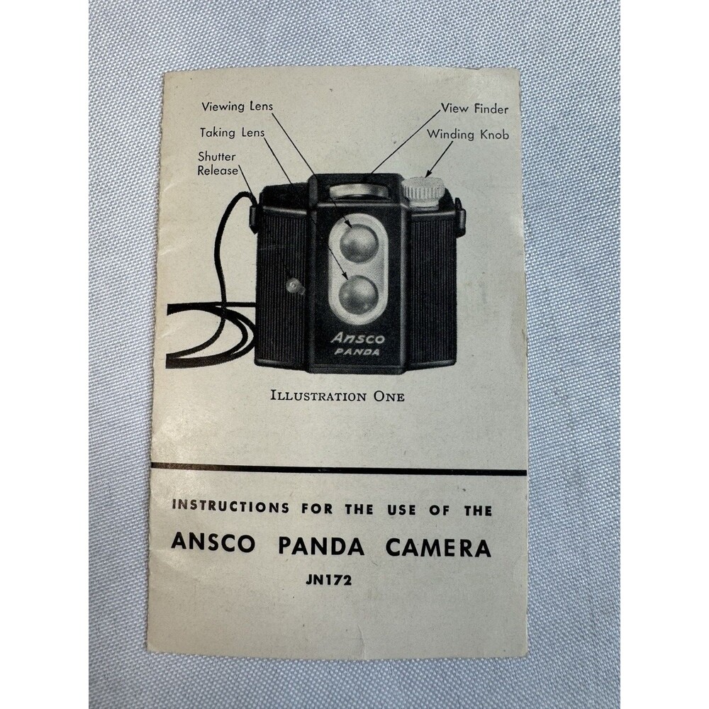 Vintage 1940s Ansco Panda Camera Original Instruction Manual Booklet JN172